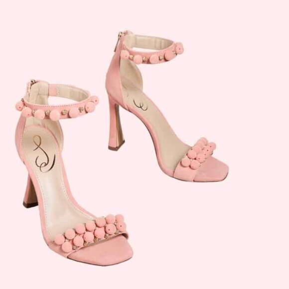 New! Sam Edelman Luella Pom Pom Heels sz 7.5 - Picture 3 of 13